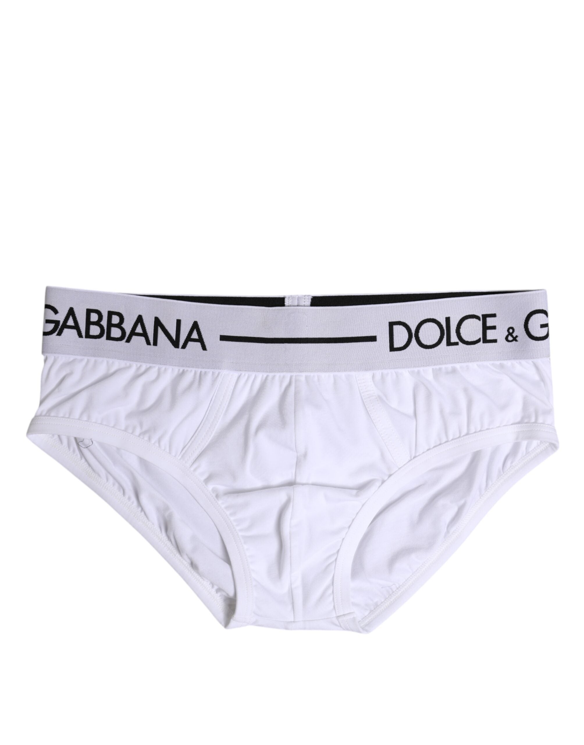 White Cotton Stretch Regular Brief Underwear - ventzia