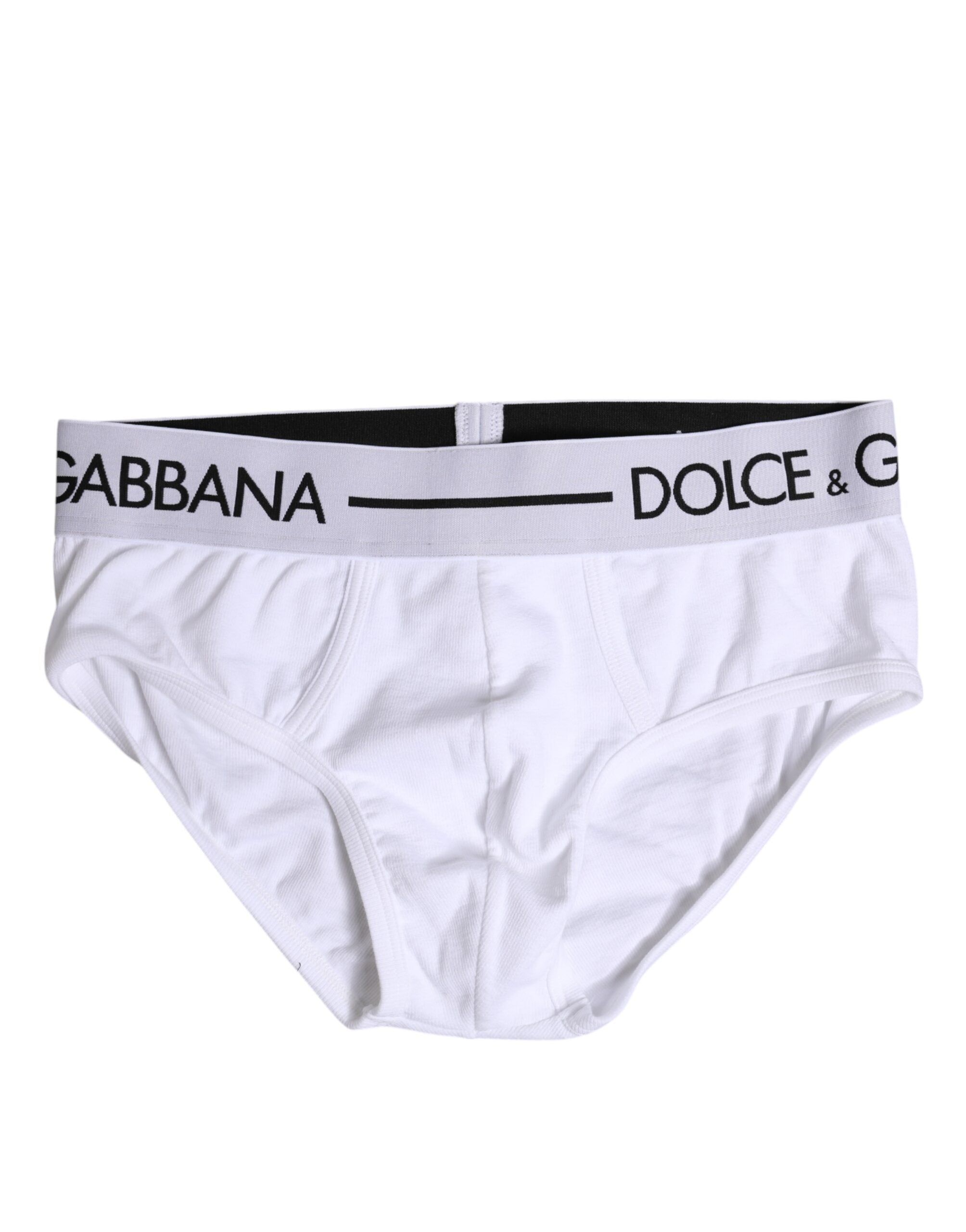 White Cotton Stretch Regular Brief Underwear - ventzia