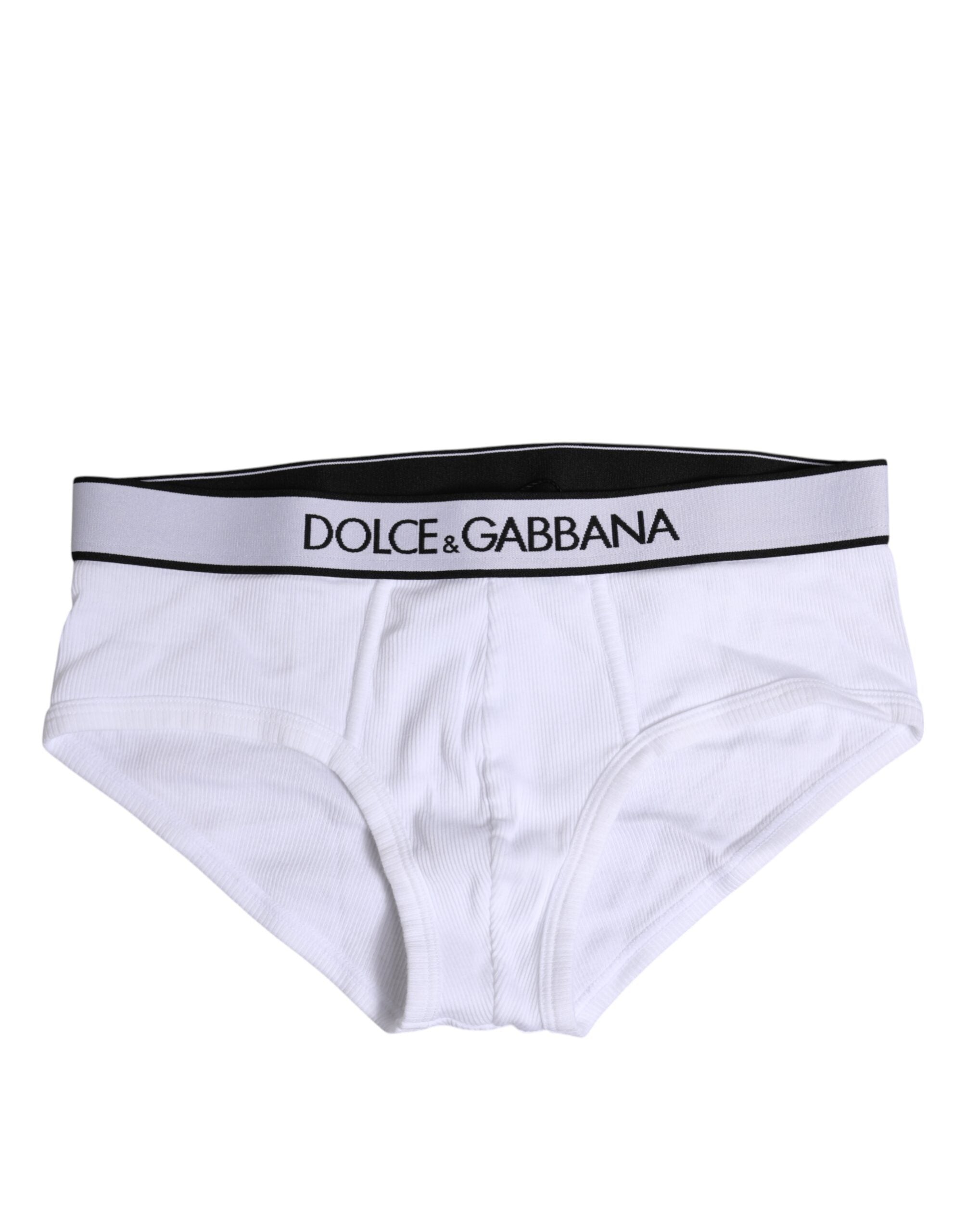 White Cotton Stretch Regular Brief Underwear - ventzia