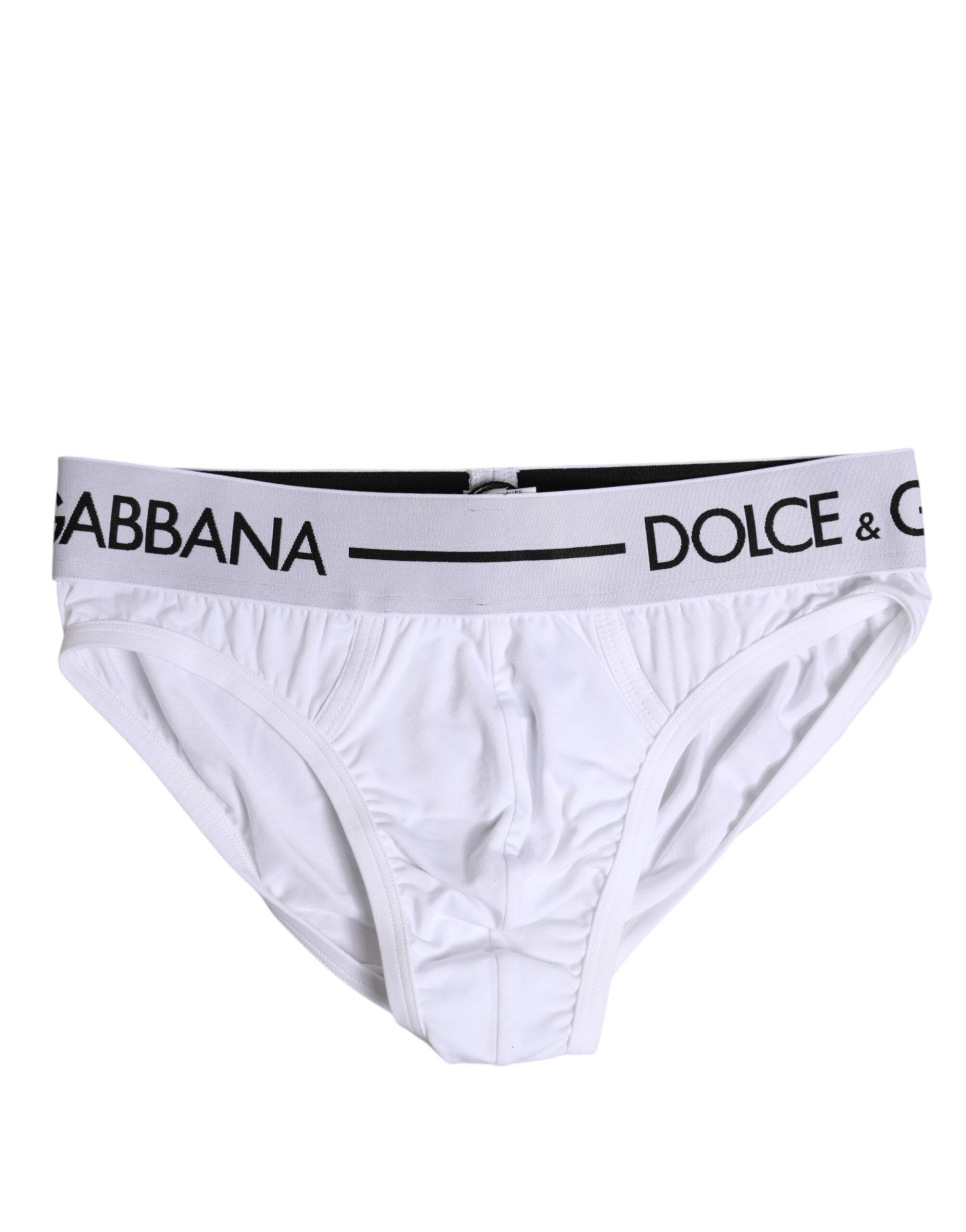 White Cotton Stretch Regular Brief Underwear - ventzia