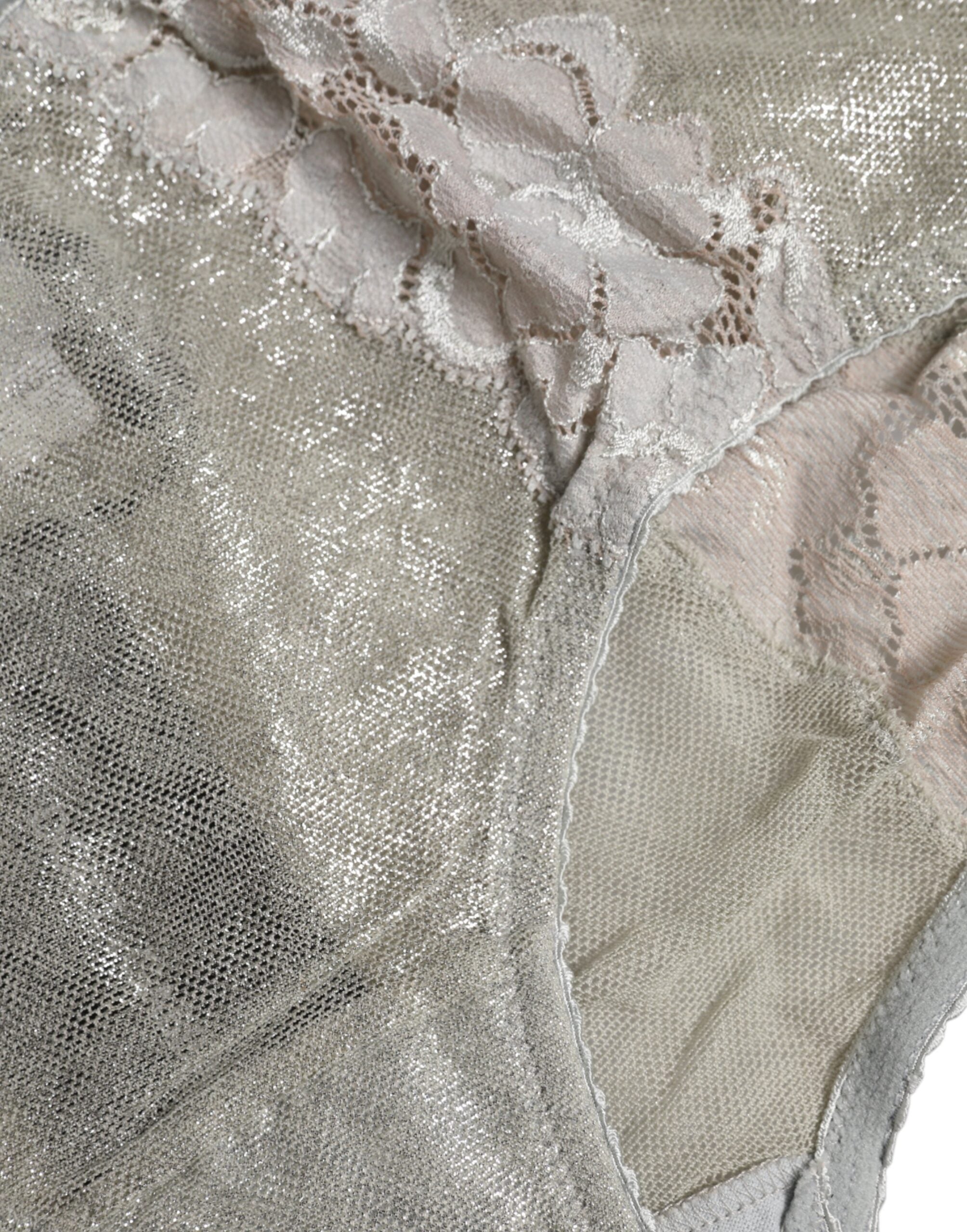 Gray Cotton Floral Lace High Waist Panty Underwear - ventzia