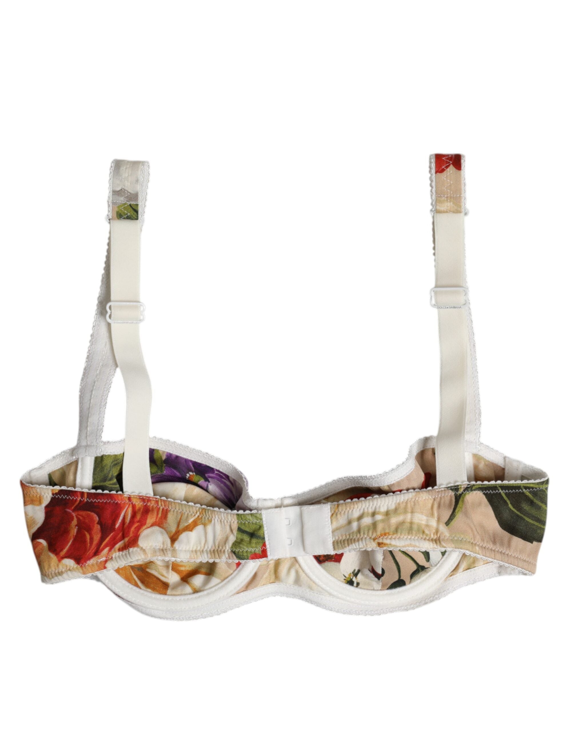 Beige Floral Balconcino Underwired Bra Underwear - ventzia