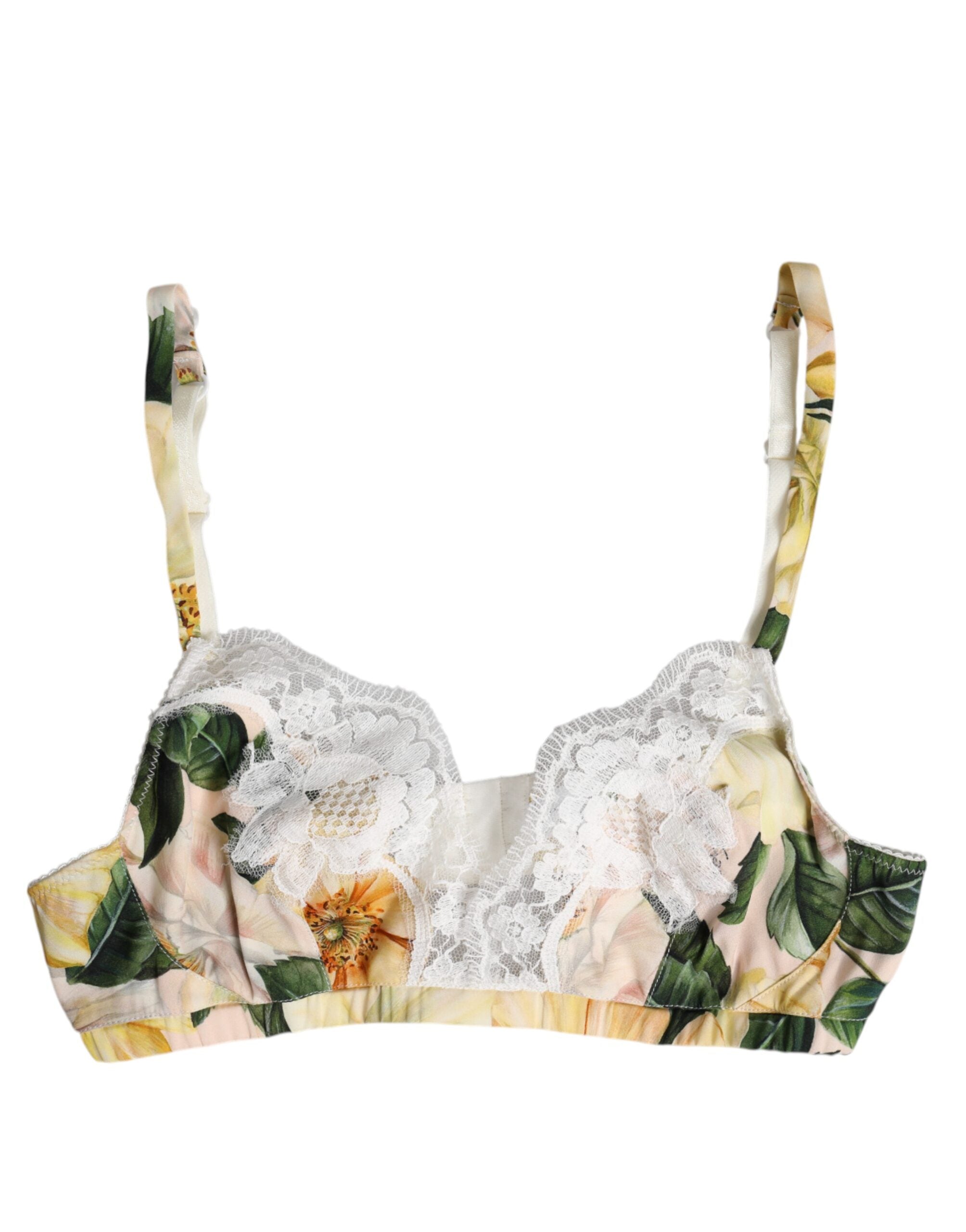 Multicolor Floral Print Non Wire Bra Underwear - ventzia