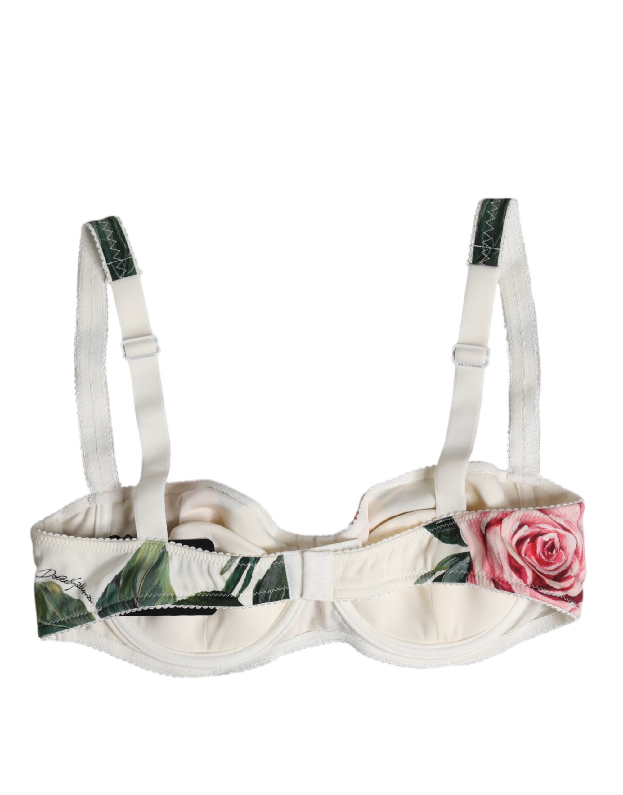 White Floral Balconette Underwired Bra Underwear - ventzia