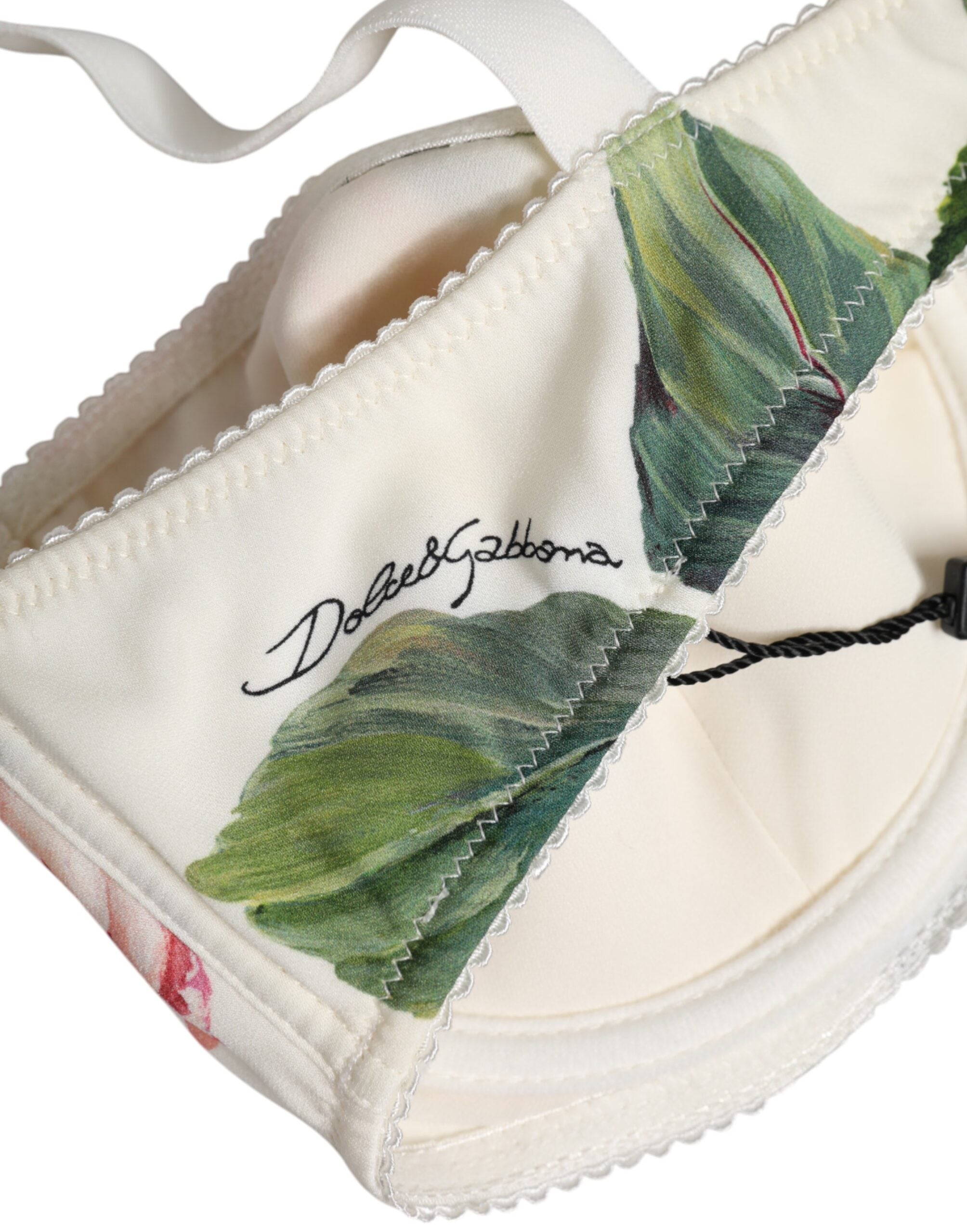 White Floral Balconette Underwired Bra Underwear - ventzia