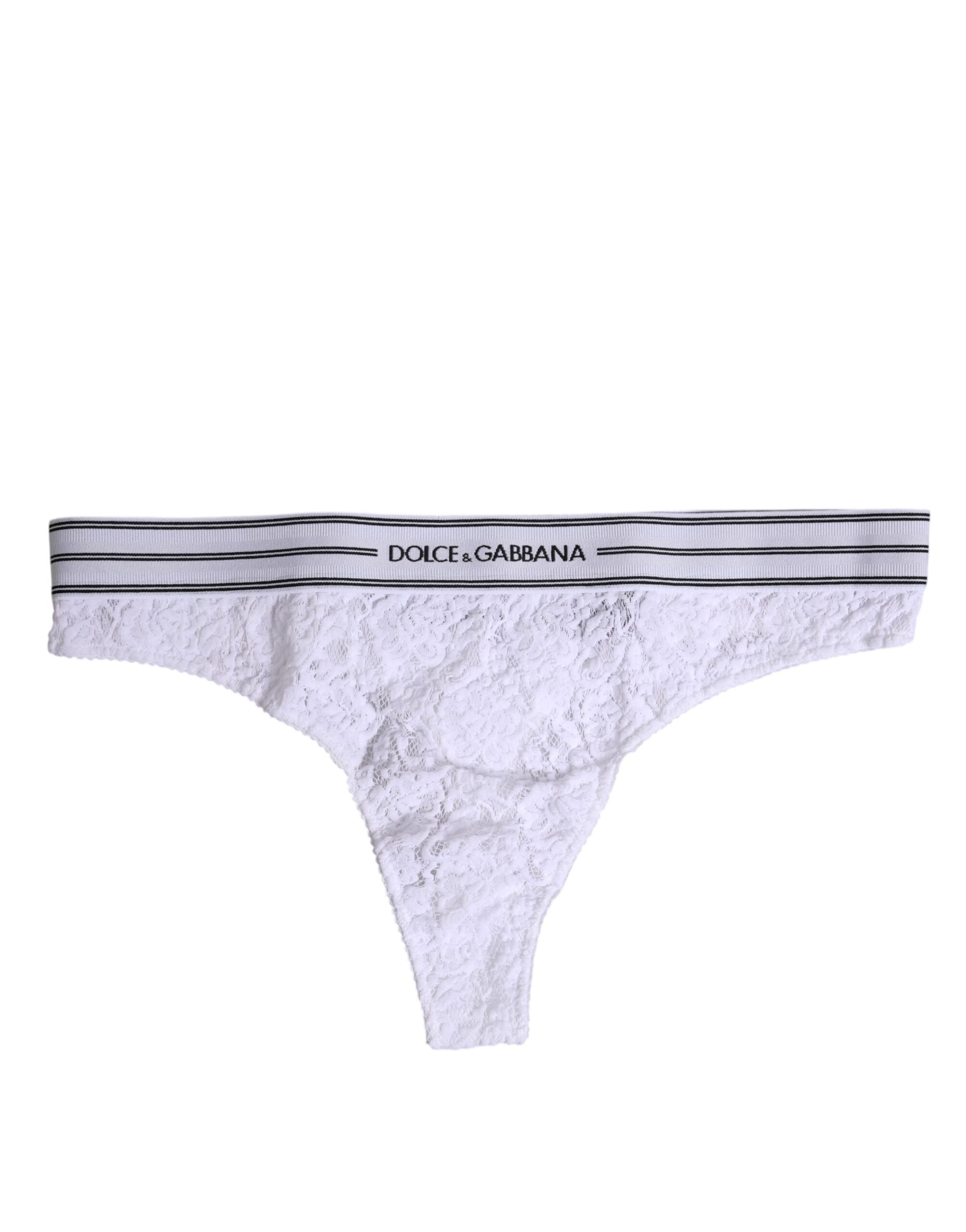 White Nylon Floral Lace Bottom Panty Underwear - ventzia
