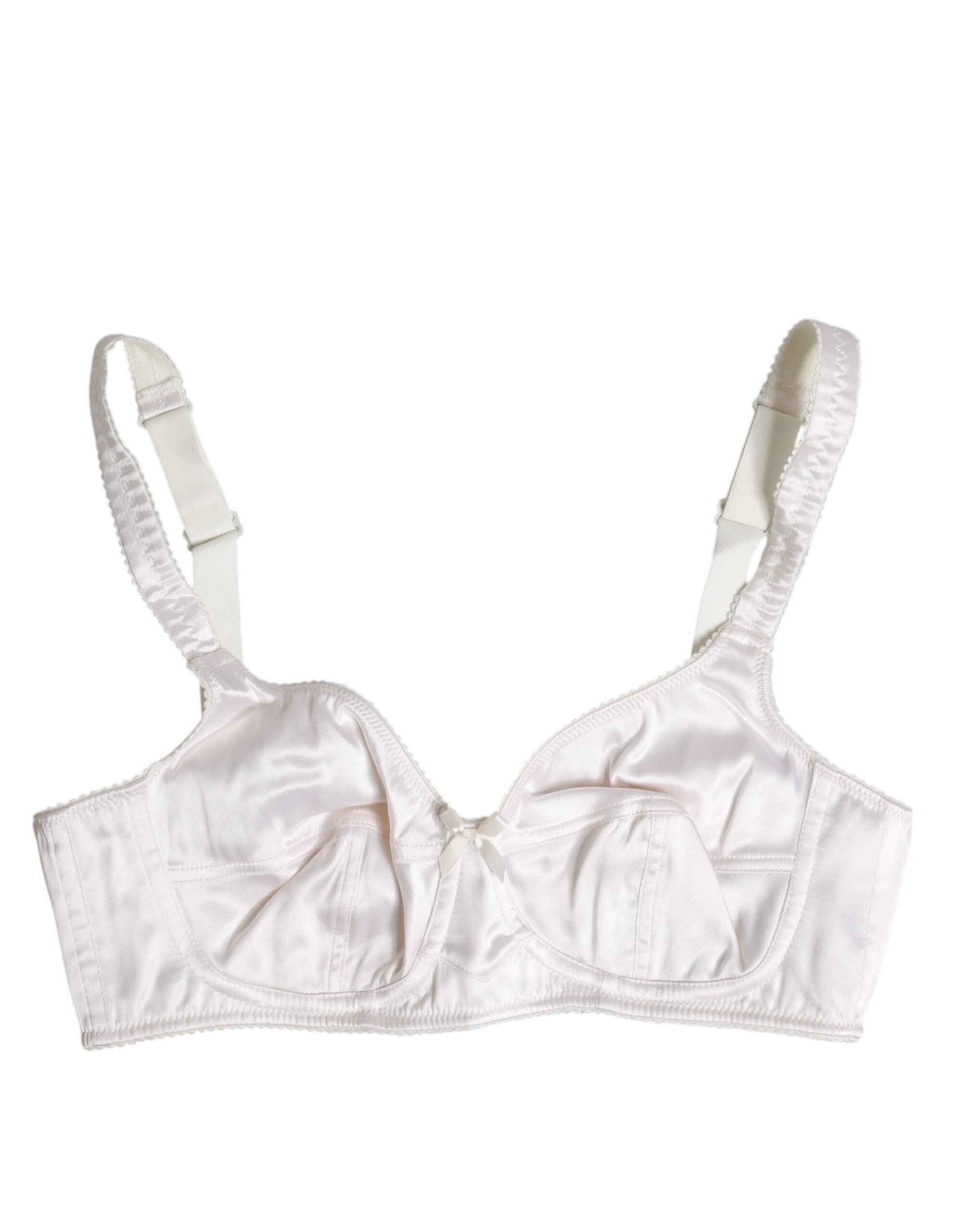 White Silk Balconette Non Wire Bra Underwear - ventzia