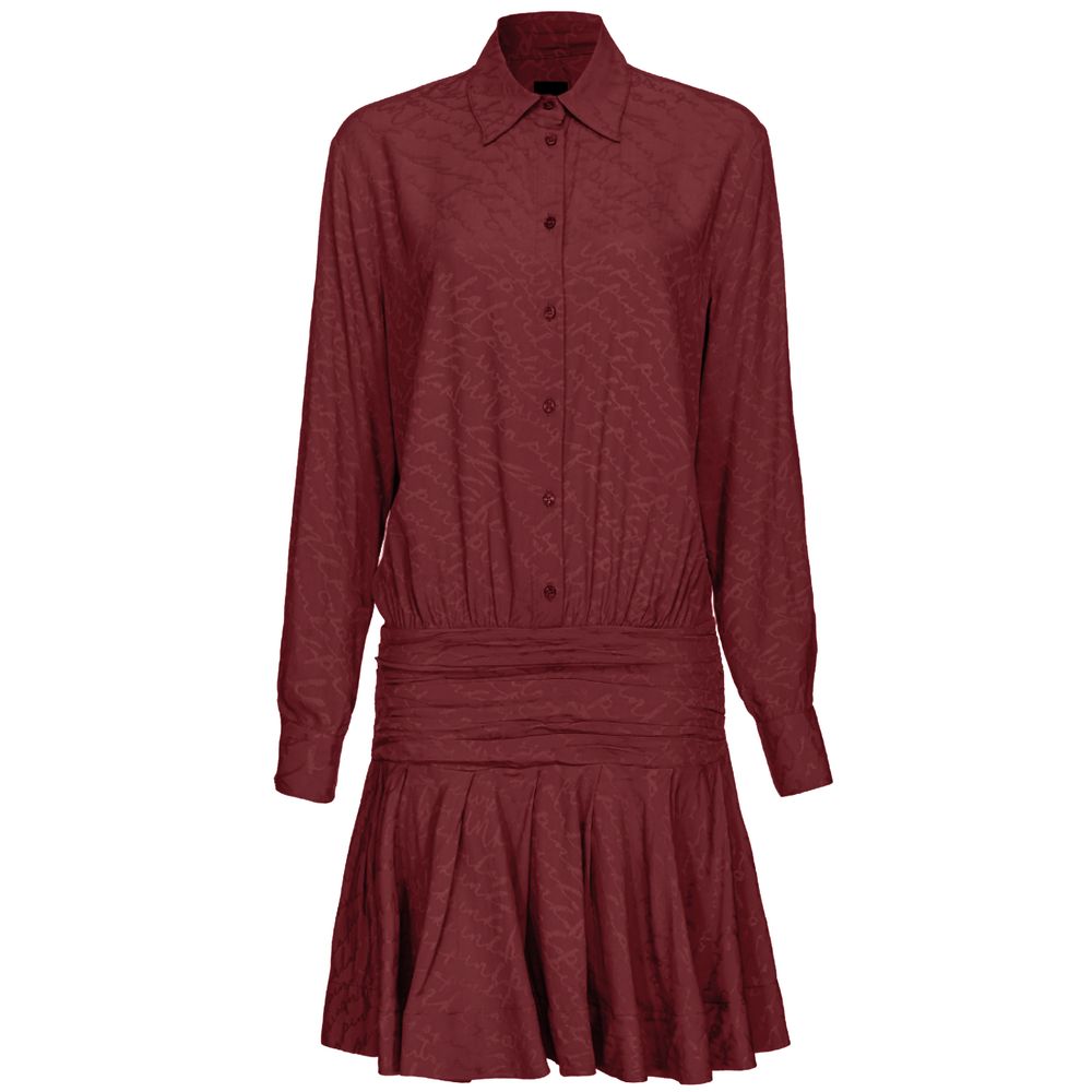 Red Silk Women Dress - ventzia