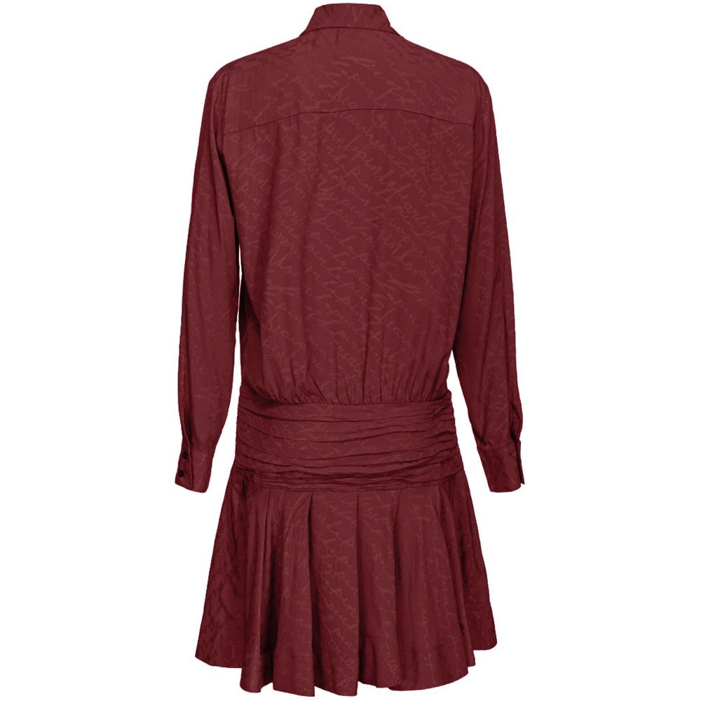 Red Silk Women Dress - ventzia
