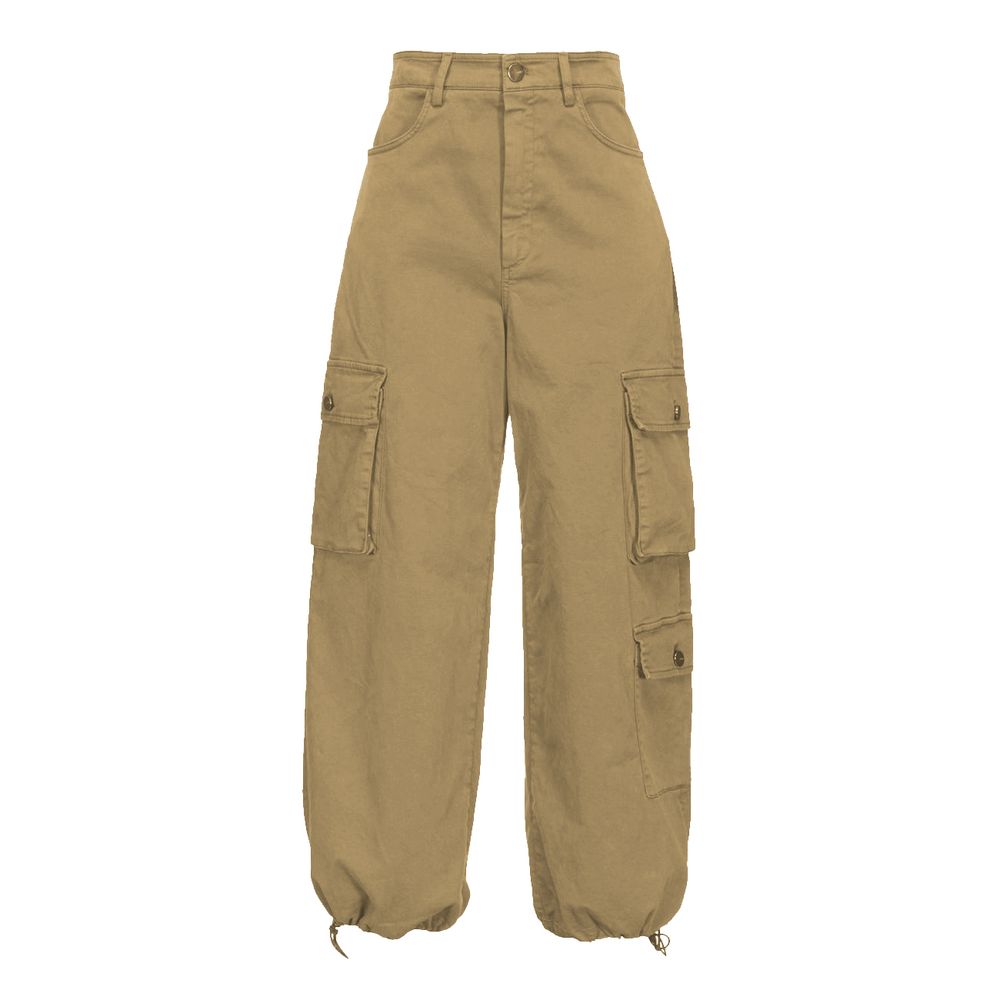 Beige Cotton Jeans & Pant - ventzia