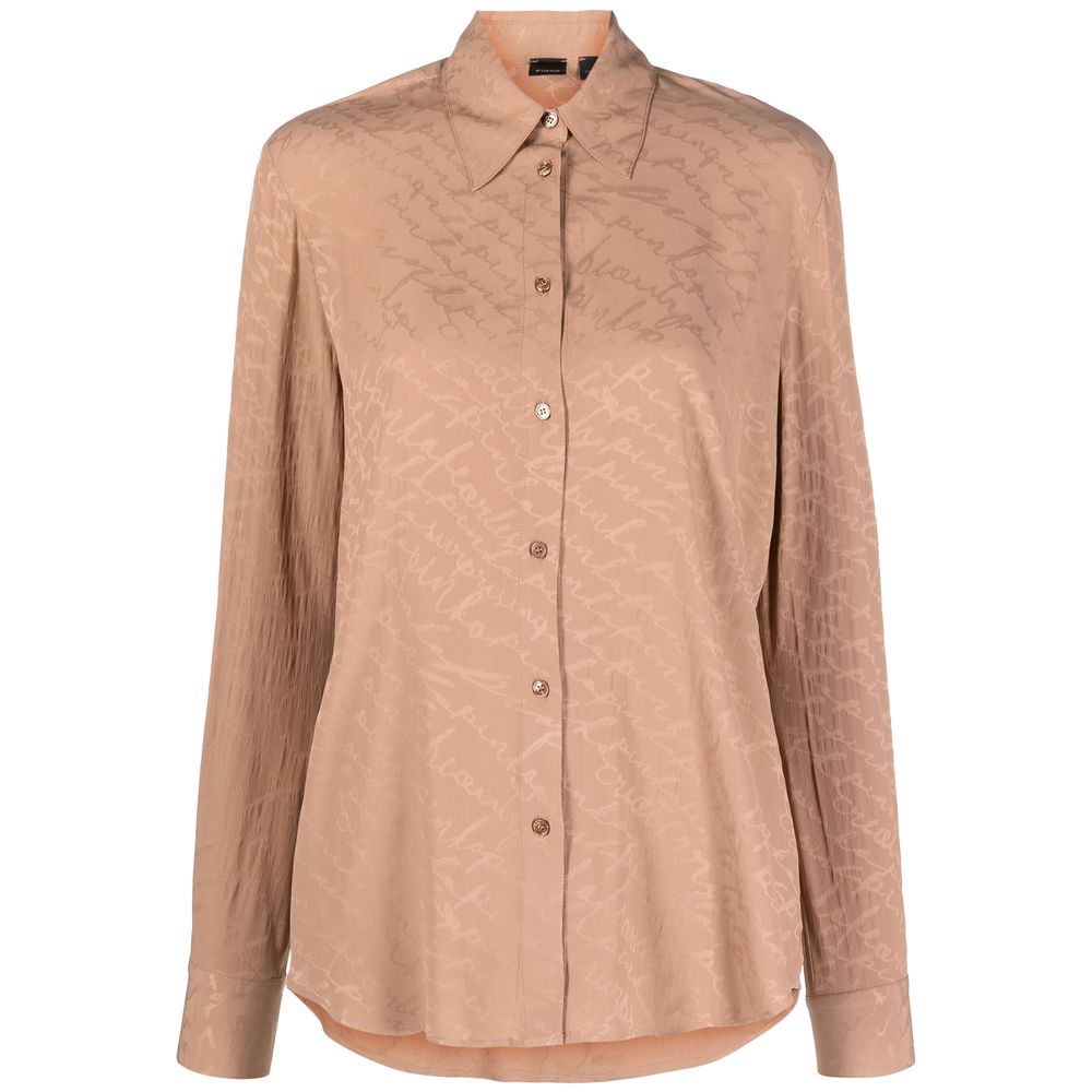 Beige Silk Women Shirt - ventzia