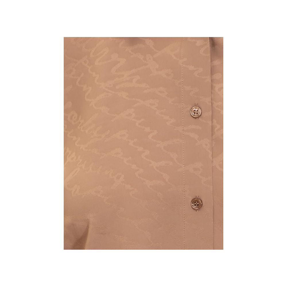 Beige Silk Women Shirt - ventzia