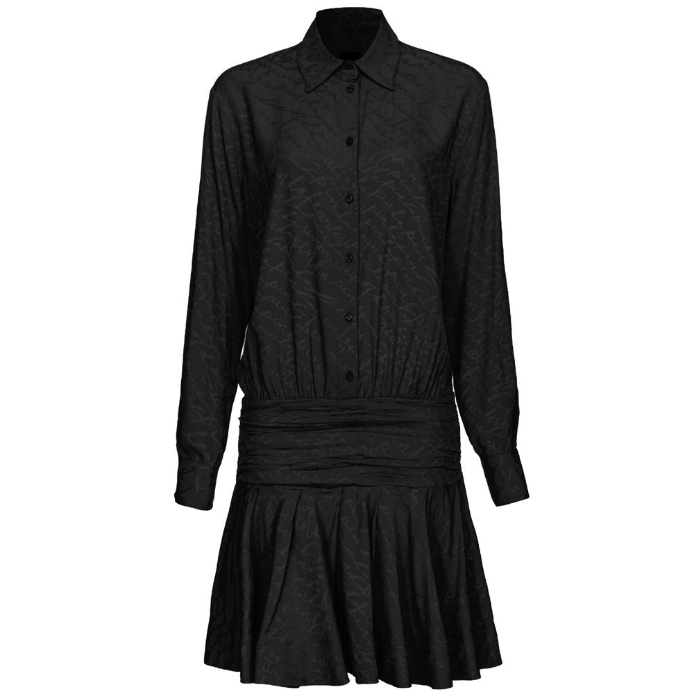 Black Silk Women Dress - ventzia