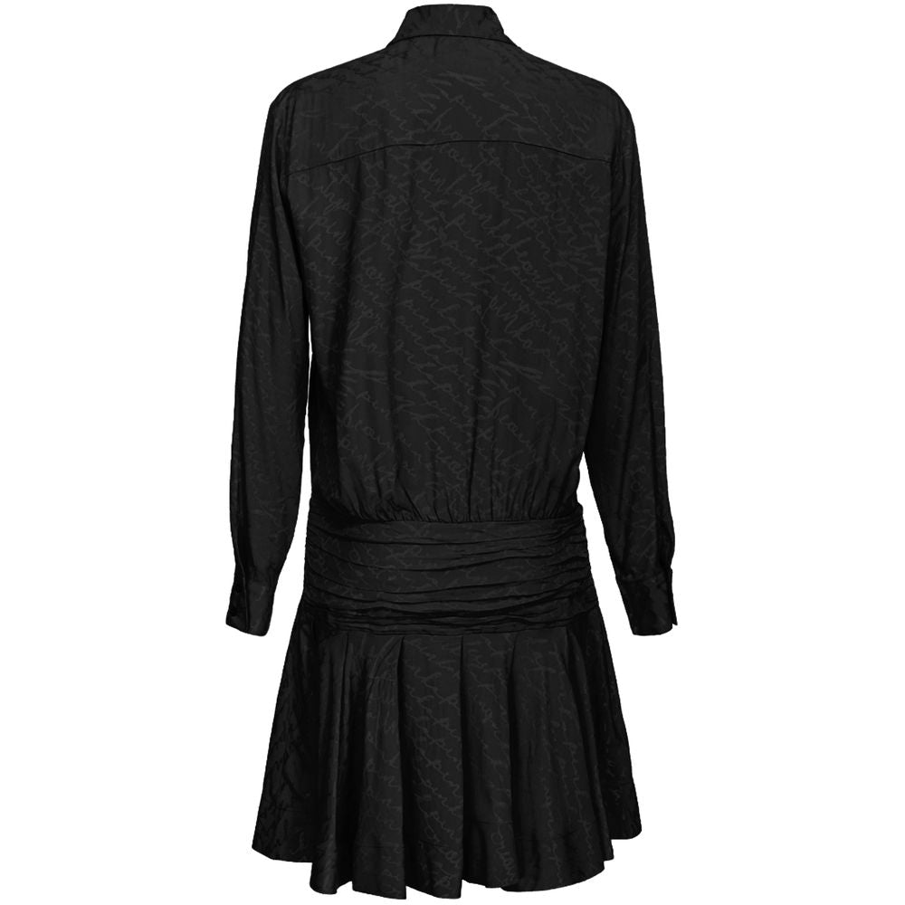 Black Silk Women Dress - ventzia