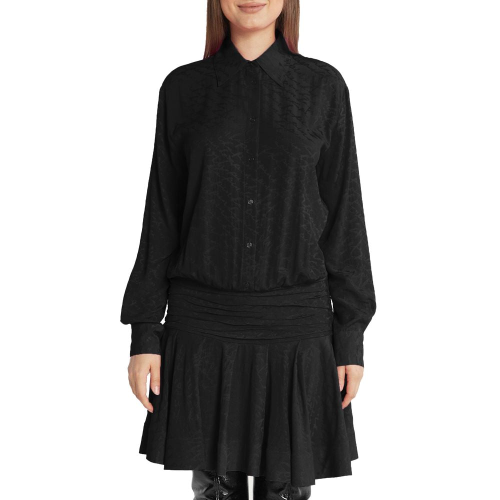 Black Silk Women Dress - ventzia
