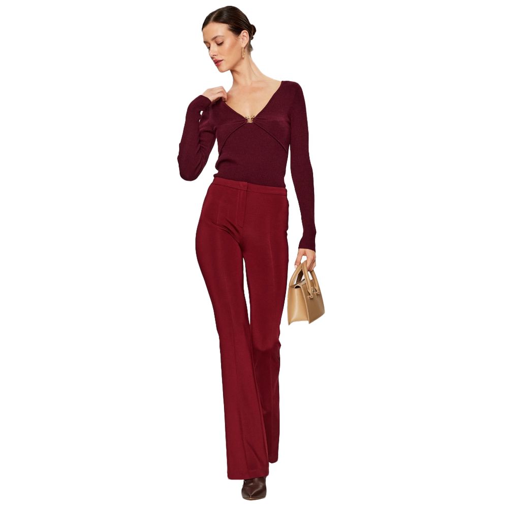 Red Viscose Jeans & Pant - ventzia