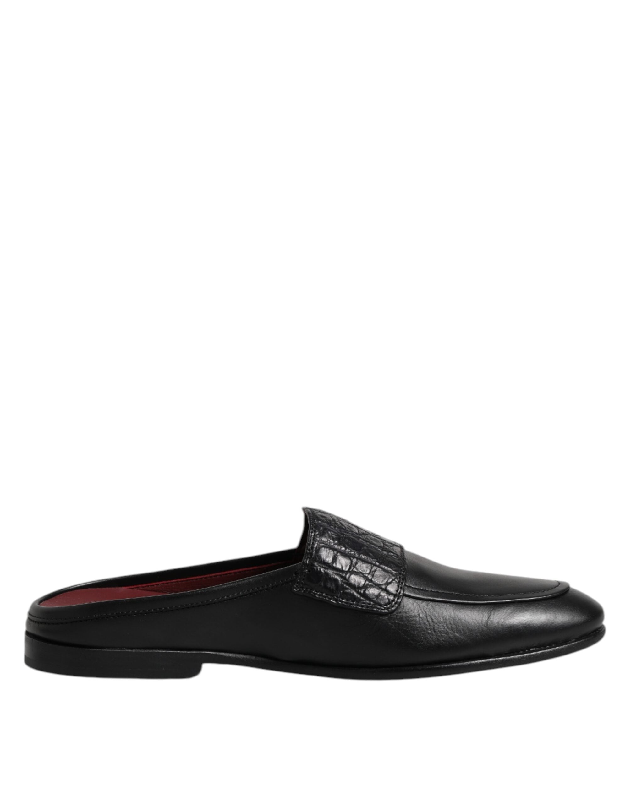 Black Calfskin Leather Slip On Loafers Shoes - ventzia