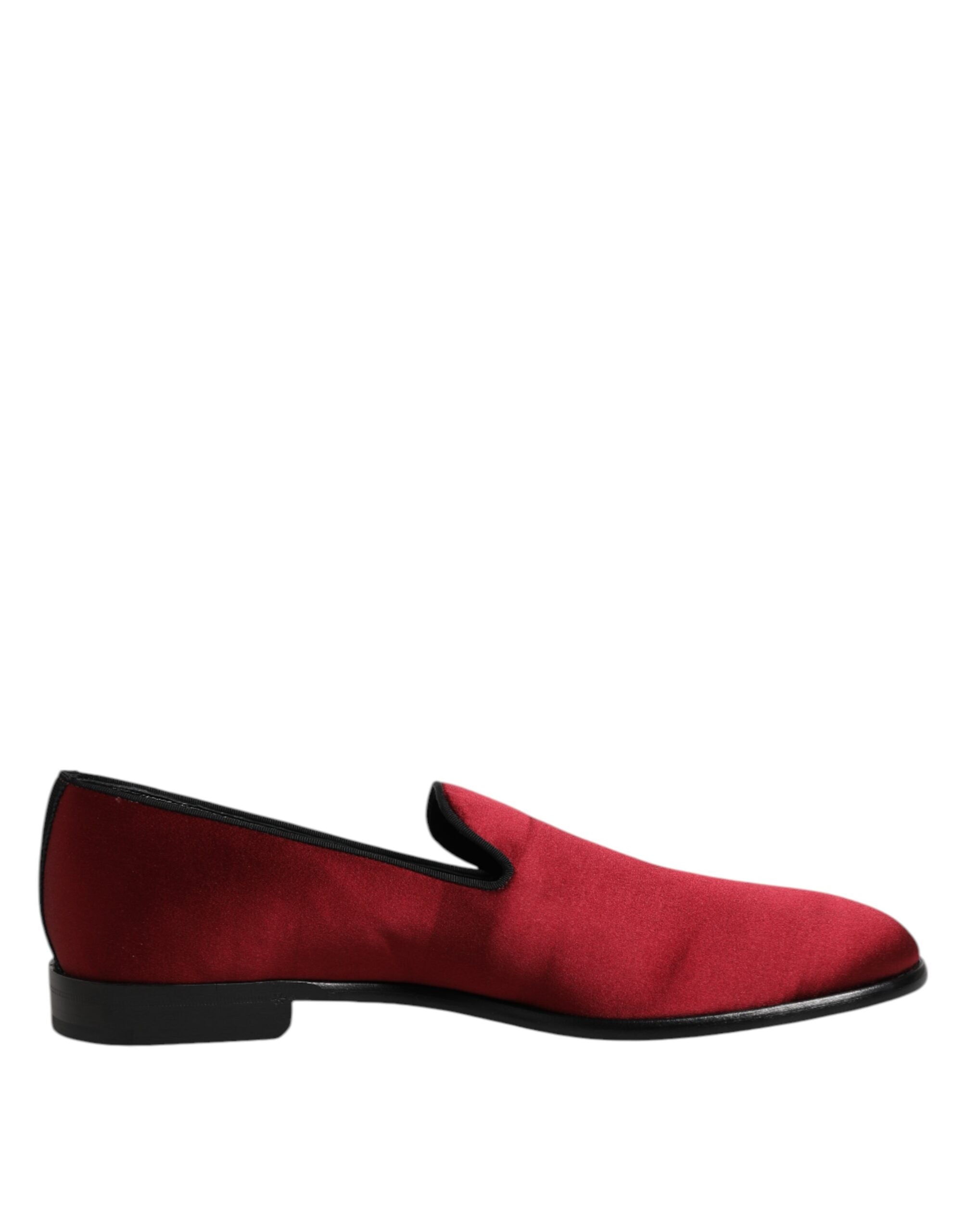 Red Velvet Slip On Loafers Formal Shoes - ventzia