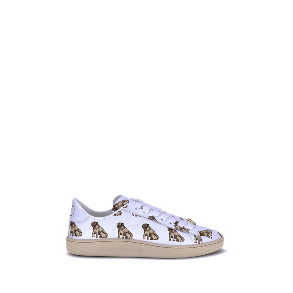 White Calf Leather Bos Taurus Low Top Sneakers - ventzia