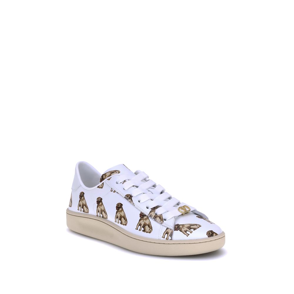 White Calf Leather Bos Taurus Low Top Sneakers - ventzia