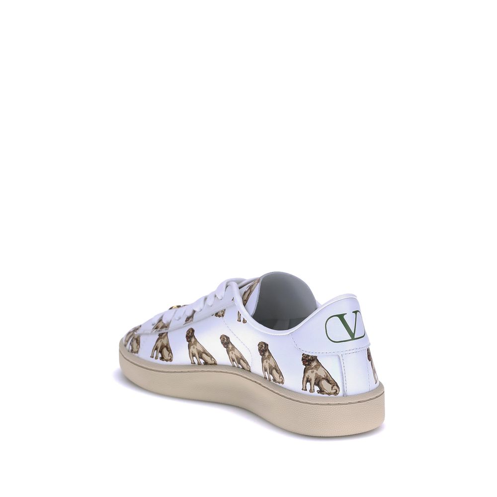White Calf Leather Bos Taurus Low Top Sneakers - ventzia