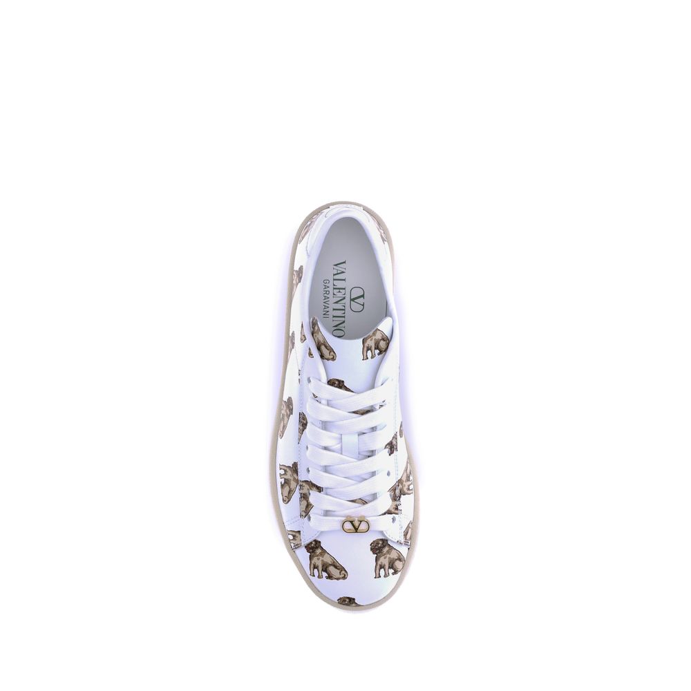 White Calf Leather Bos Taurus Low Top Sneakers - ventzia