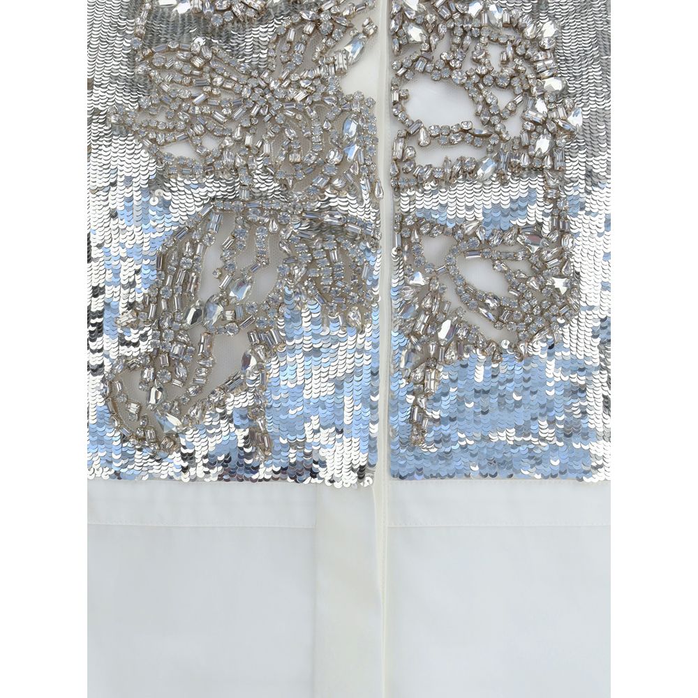 White Cotton Dress Shirt - ventzia