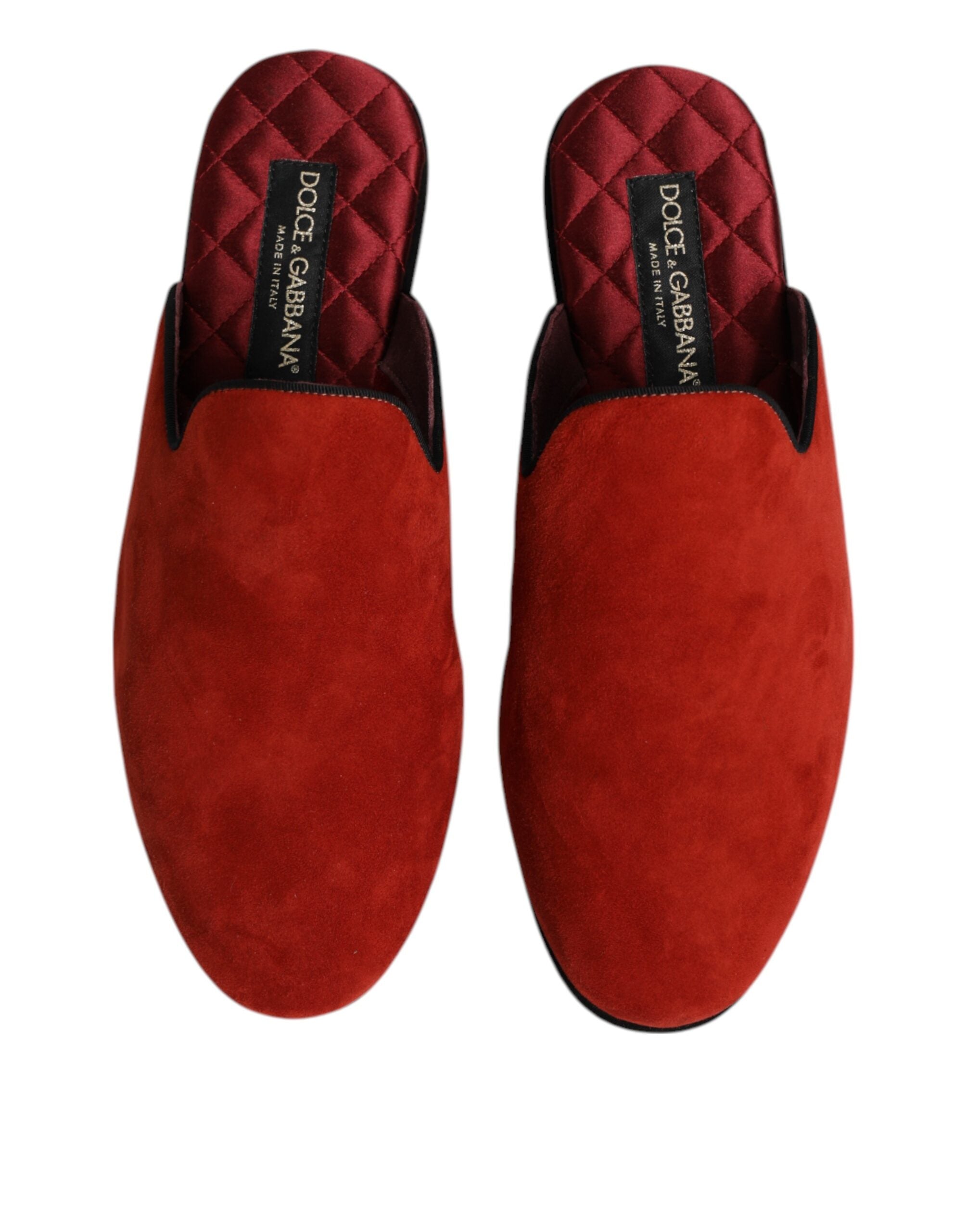Orange Suede Slides Flat Slipper Shoes - ventzia