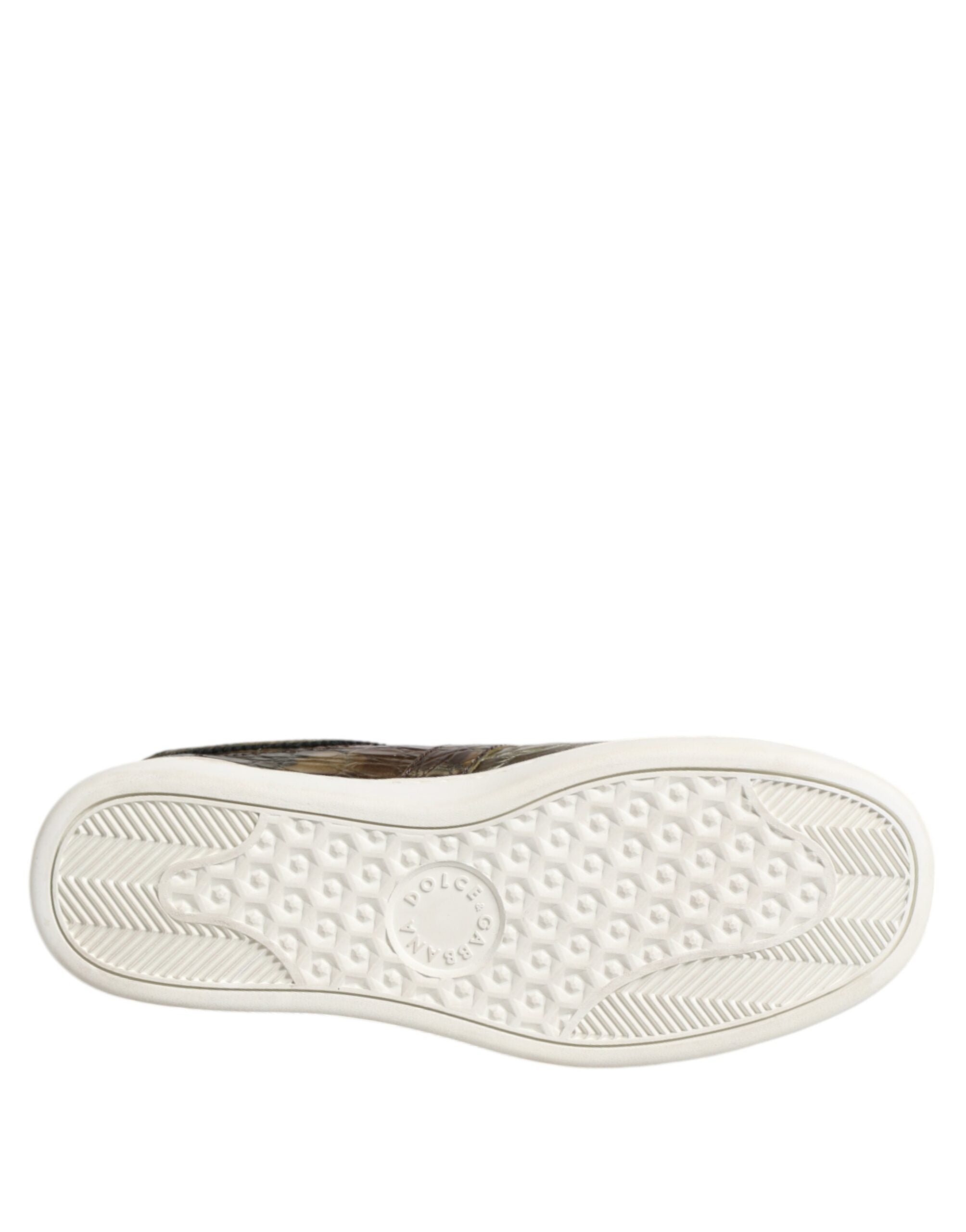 Brown Exotic Leather Low Top Sneakers Shoes - ventzia