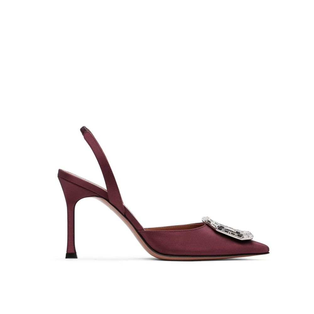 Camelia Sling 90 Satin Pumps - ventzia