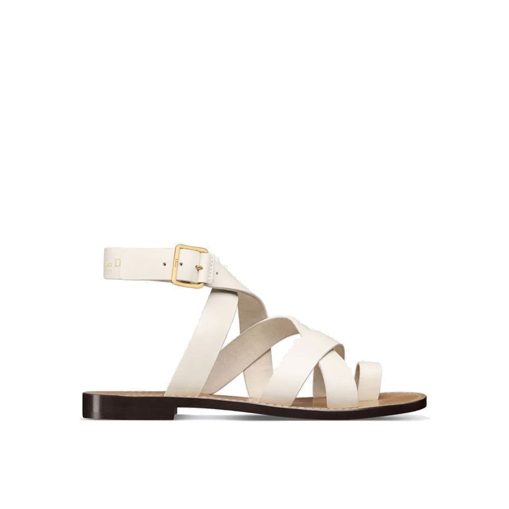 Sun Leather Flat Sandals - ventzia