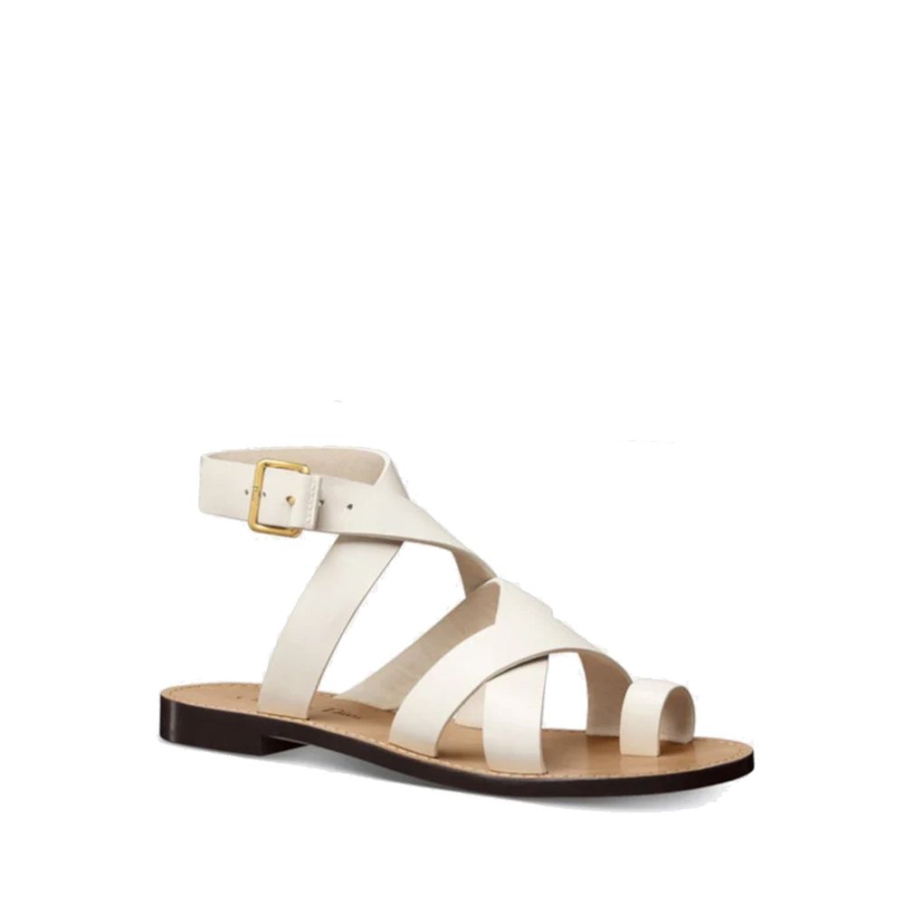 Sun Leather Flat Sandals - ventzia