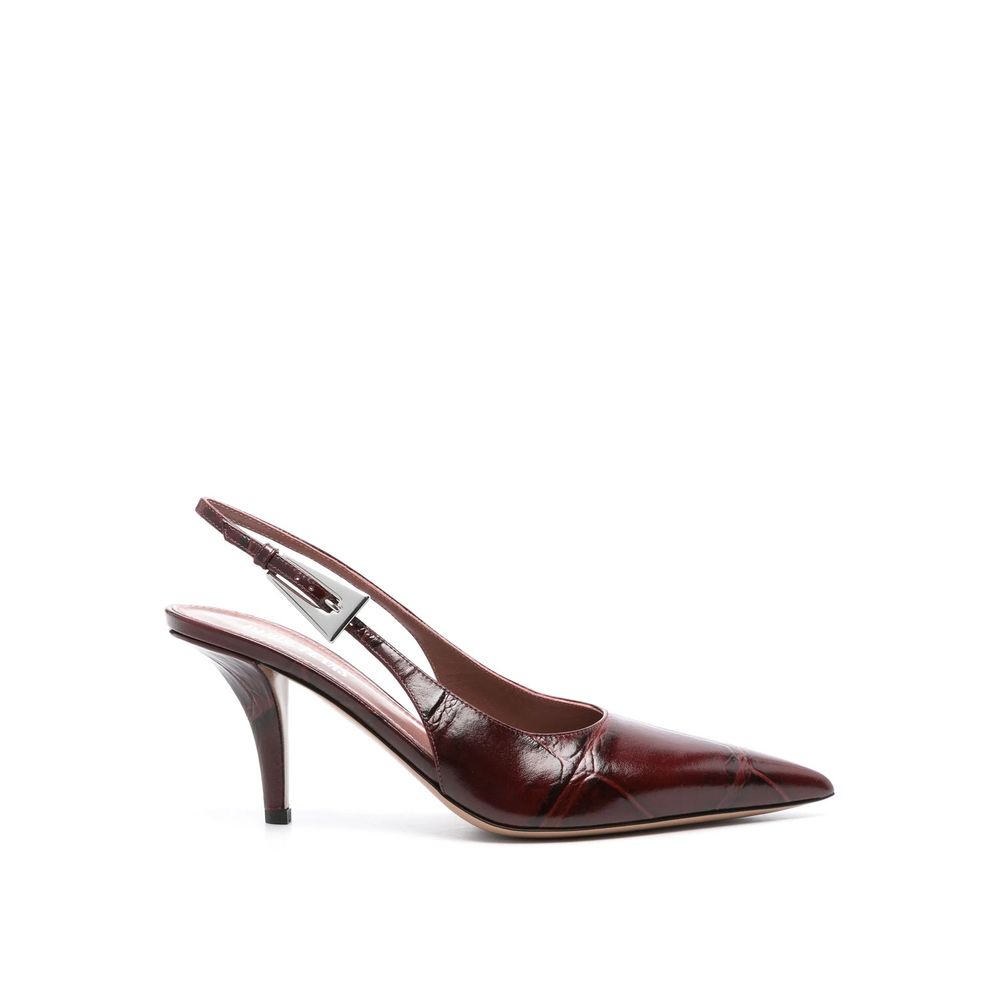 Jessica Leather Slingback Pumps - ventzia