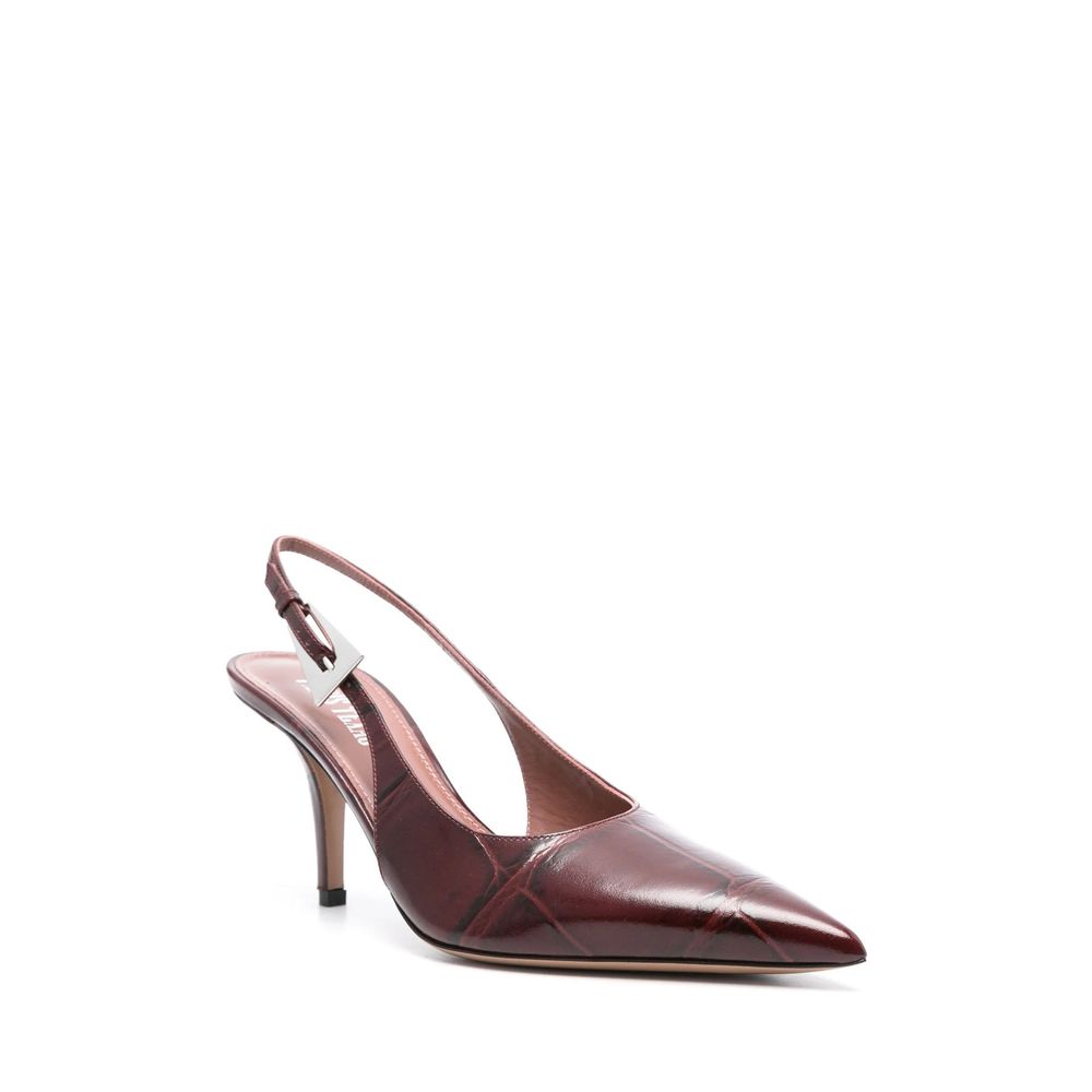 Jessica Leather Slingback Pumps - ventzia