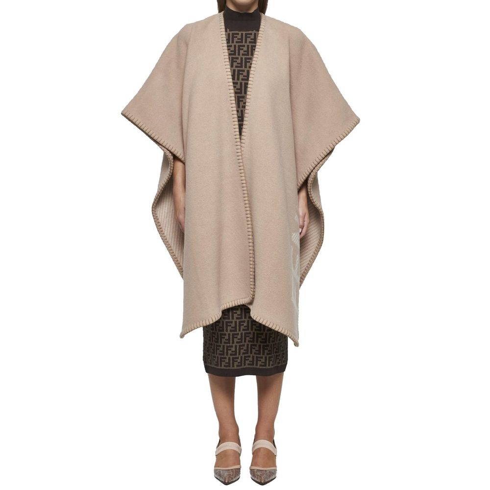 Wool And Cashmere Poncho - ventzia