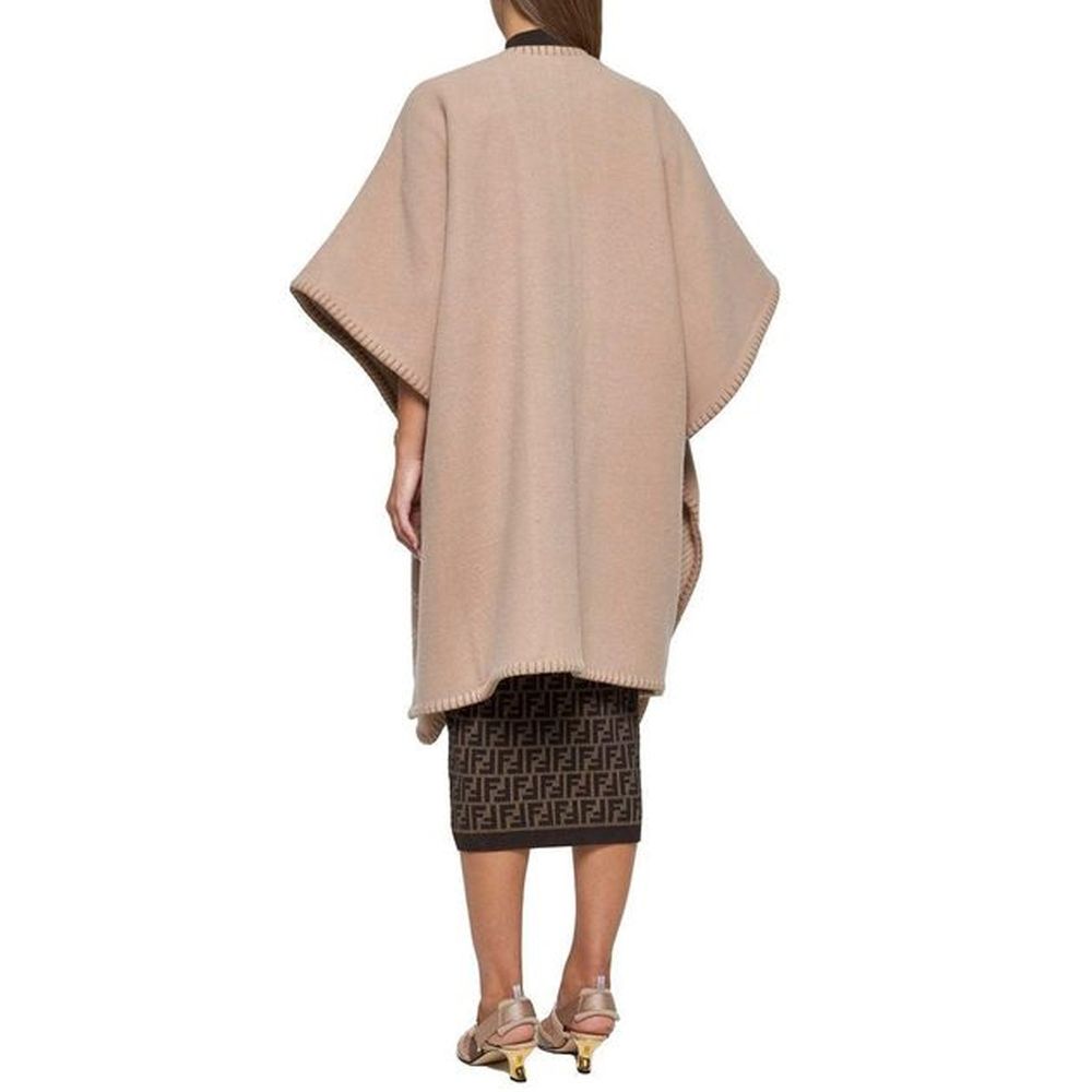 Wool And Cashmere Poncho - ventzia