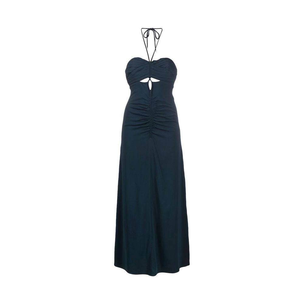 Cut-Out Ruched Maxi Dress - ventzia