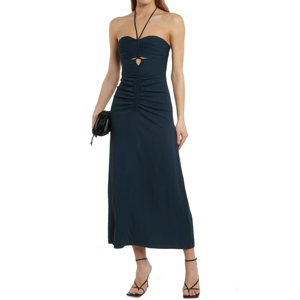 Cut-Out Ruched Maxi Dress - ventzia