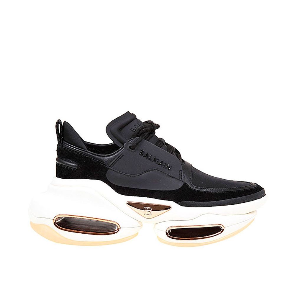 Leather And Fabric Sneakers - ventzia