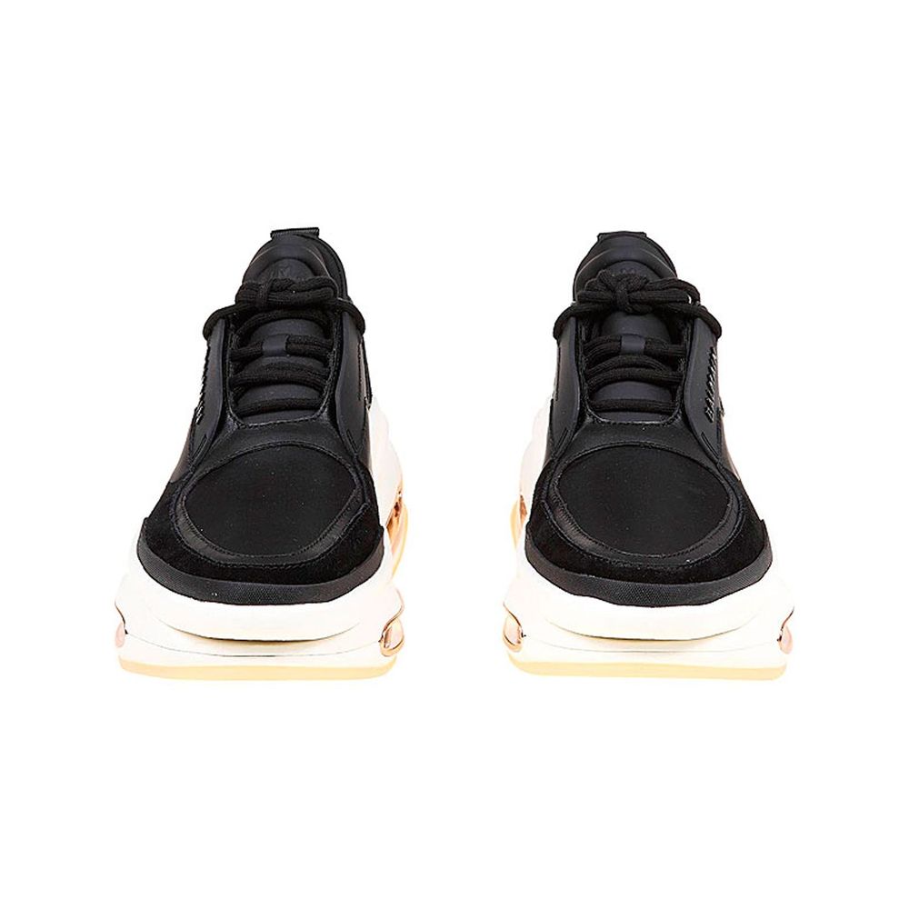 Leather And Fabric Sneakers - ventzia