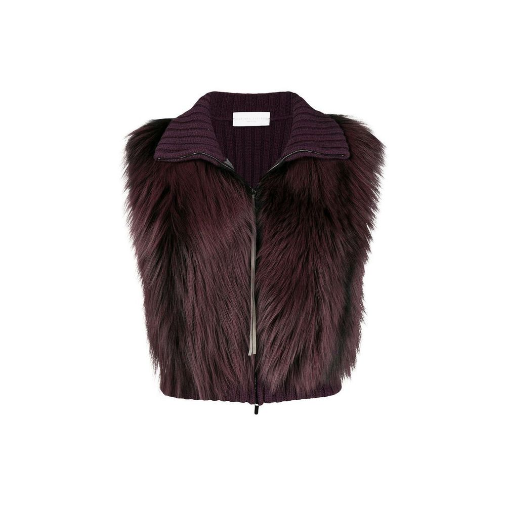 Fox Fur Knitted Vest Jacket - ventzia