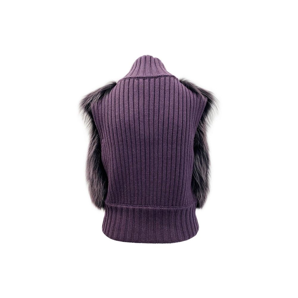 Fox Fur Knitted Vest Jacket - ventzia