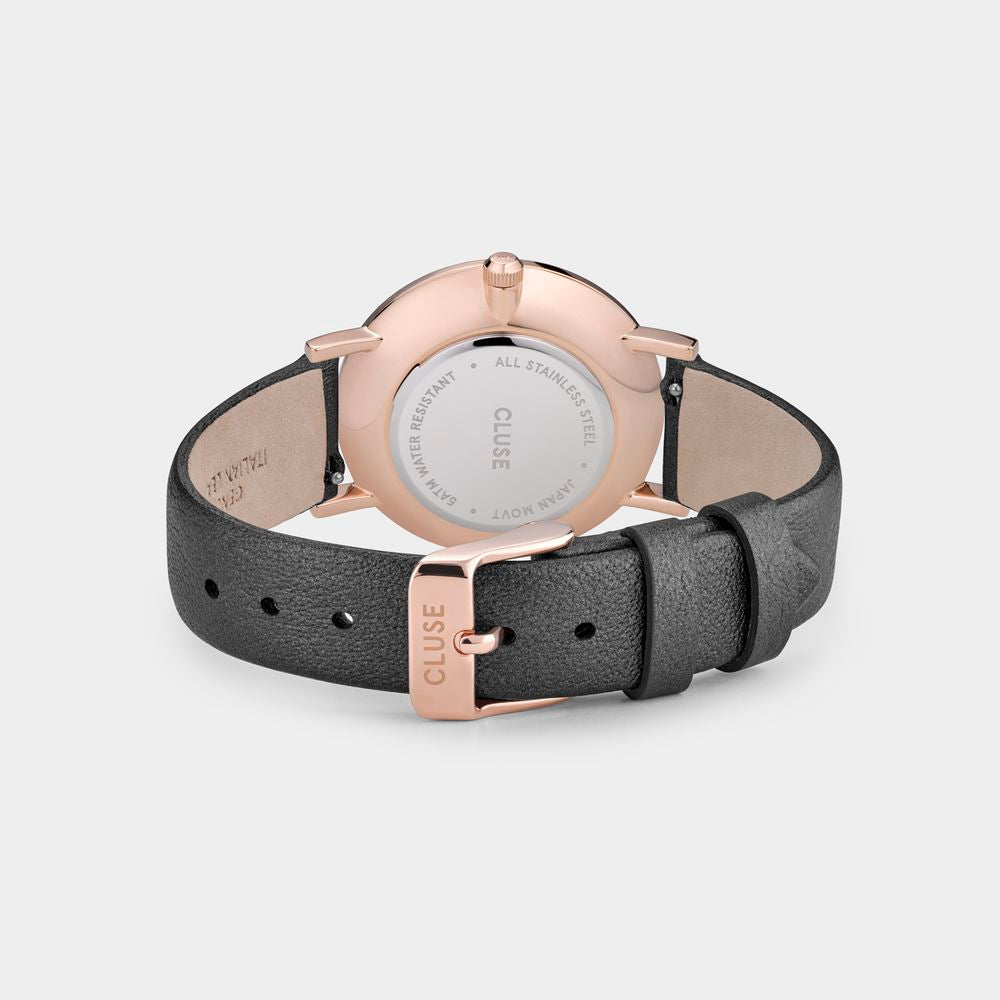 Gray Leather Watch - ventzia