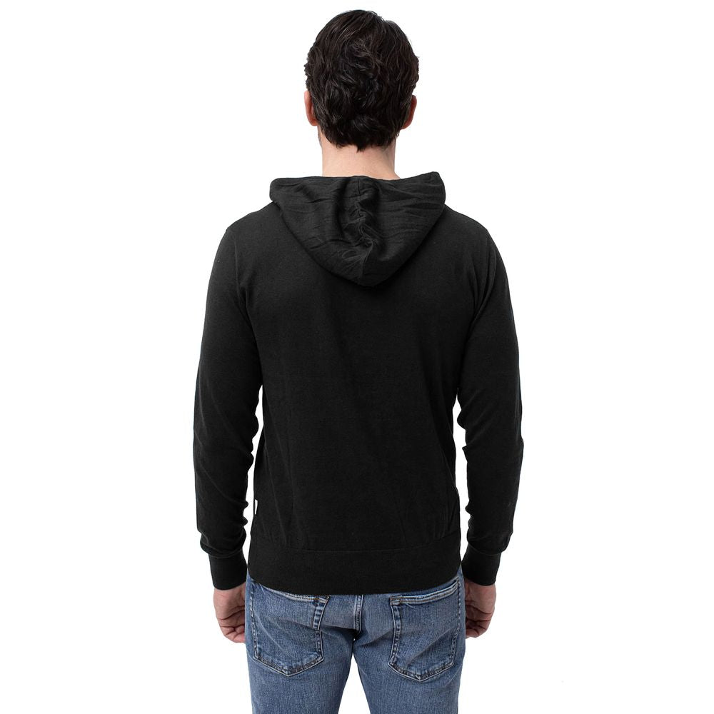 Black Cotton Sweater - ventzia