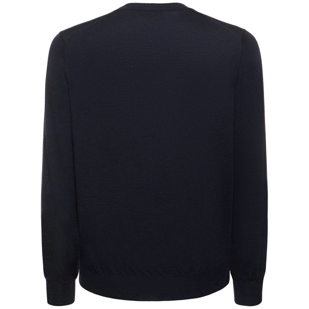Blue Cashmere Men Sweater - ventzia