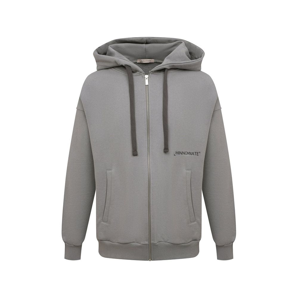 Gray Cotton Men's Hooded Sweatshirt - ventzia