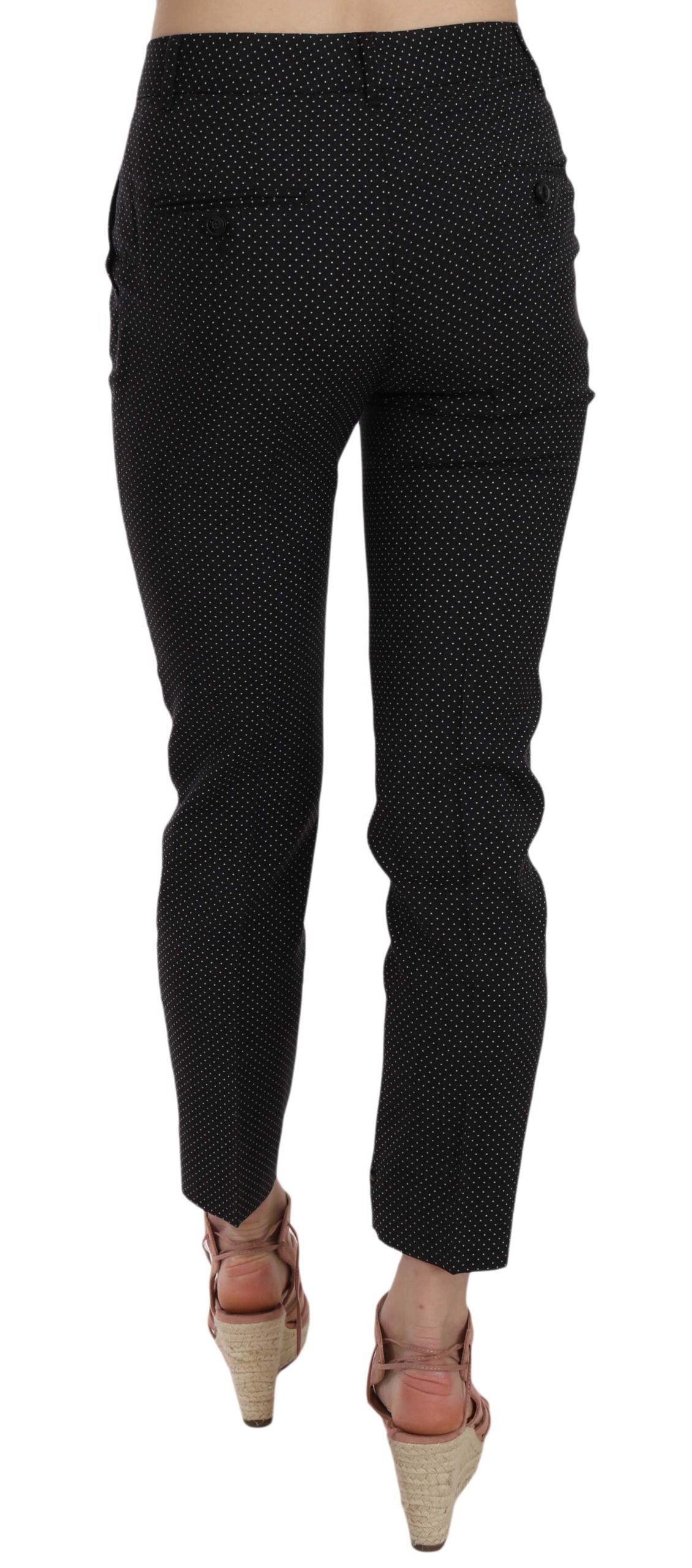 Elegant Black Virgin Wool Trousers - ventzia
