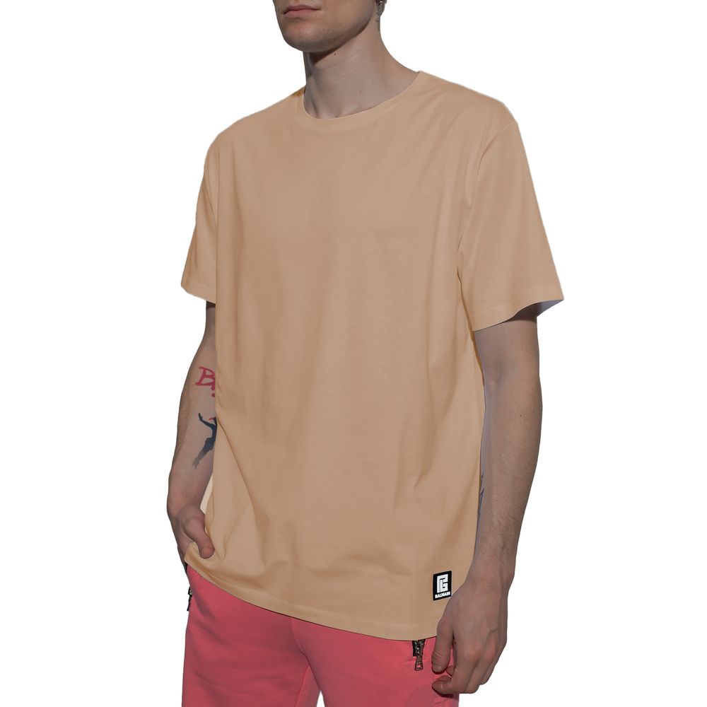 Brown Cotton T-Shirt - ventzia