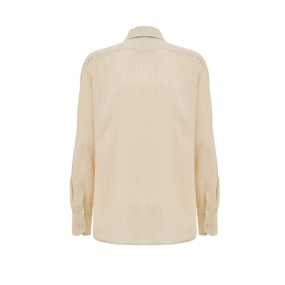 Beige Silk Shirt - ventzia