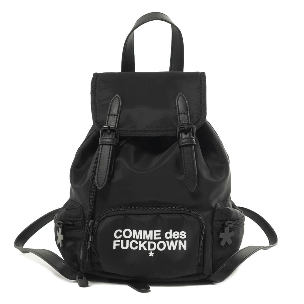 Black Nylon Backpack - ventzia
